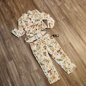 Floral Jacket & Capri Set Disney Alice Through The Looking Glass NWT